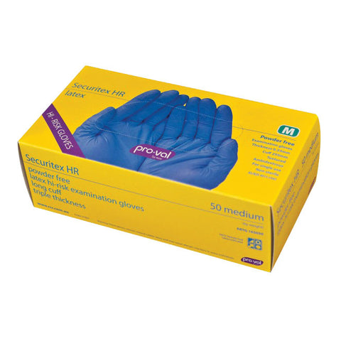 Pro-val Blue Securitex HR Laxtex Examination Glove Box
