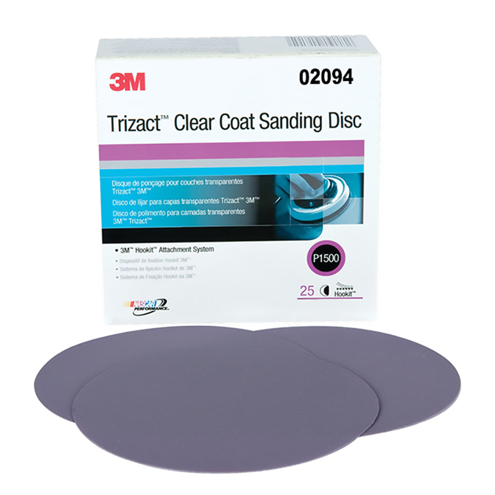 3M Trizact Hookit Clear Coat Sanding Disc 76mm 1500g BC Coatings