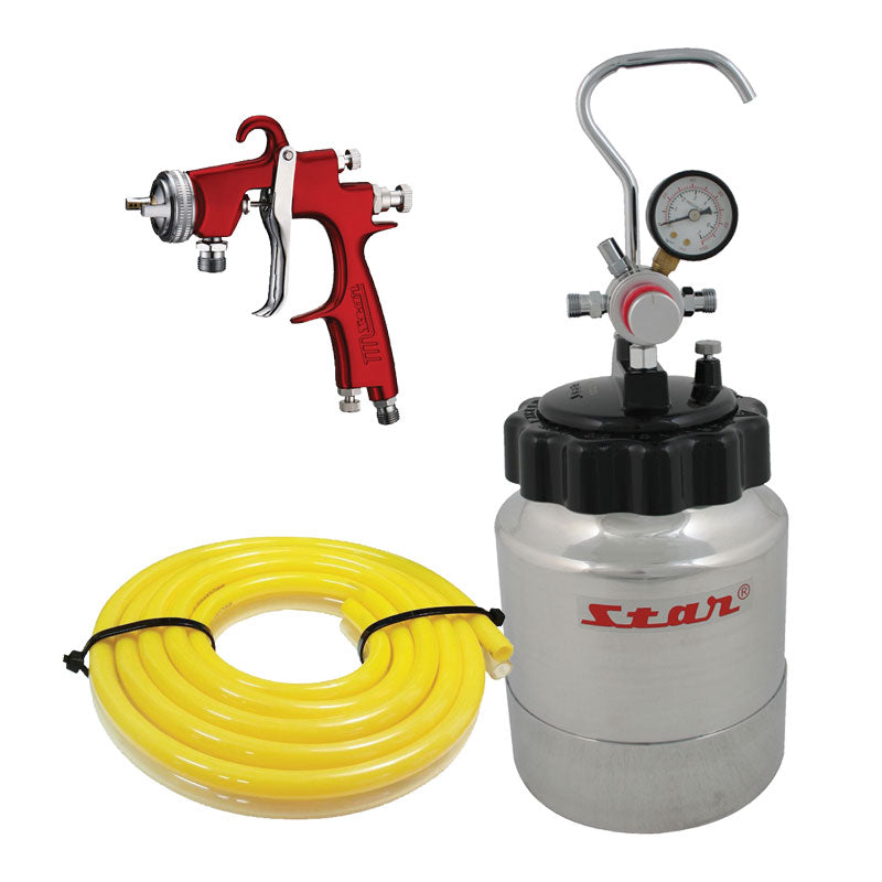 2L Compact Pressure Pot, Star Gun & Hose Kit BC Coatings
