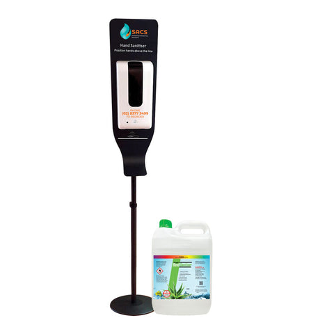 SACS Electronic Sanitiser Dispenser Stand + Sanitiser (Sanitising and Cleaning Solutions)